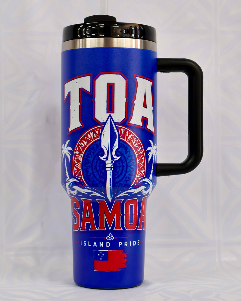 TOA SAMOA Stanley-Style Tumbler Traditional Samoan Pattern #4