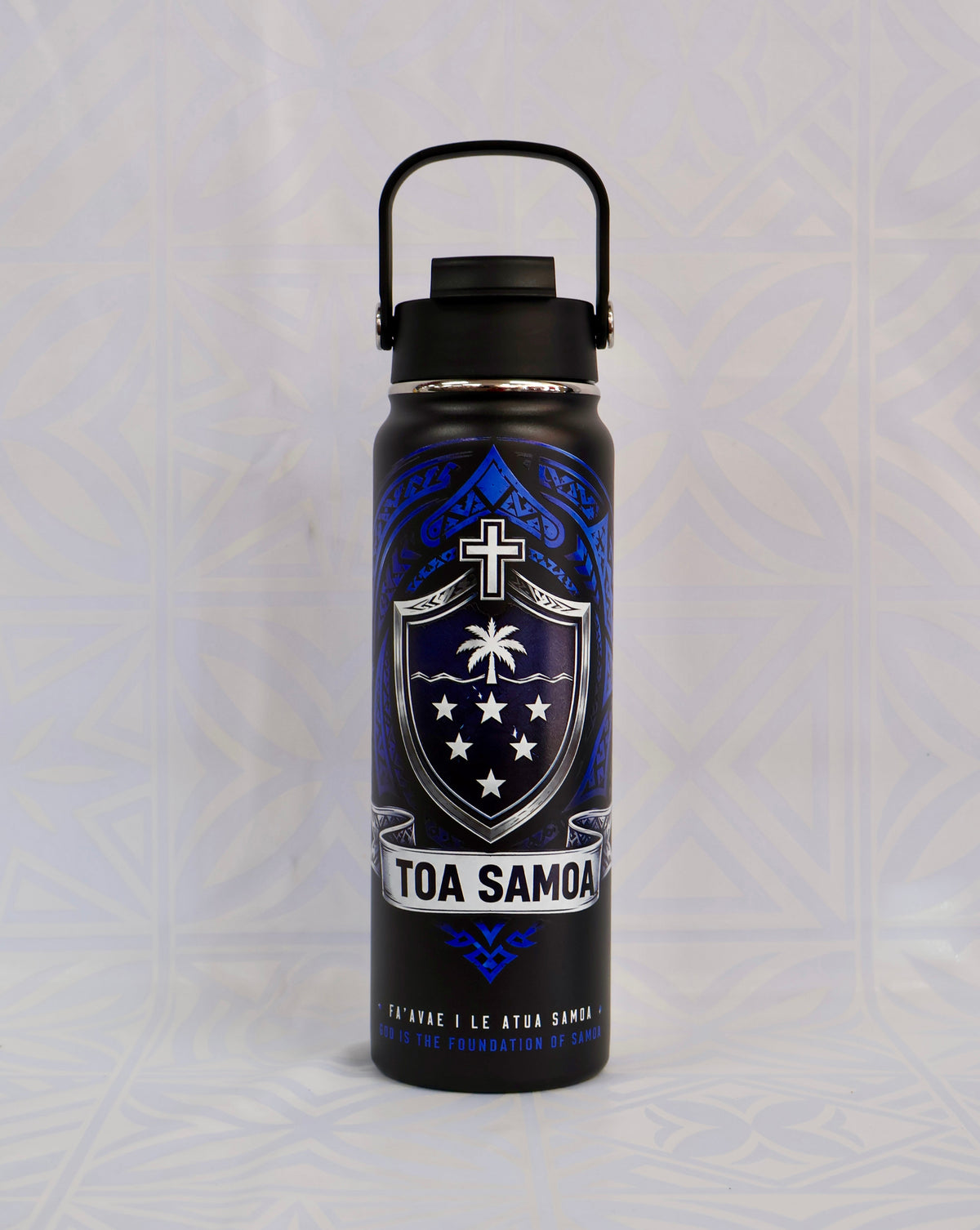 685 Adult Water Bottle – Traditional Pacific Pattern #5