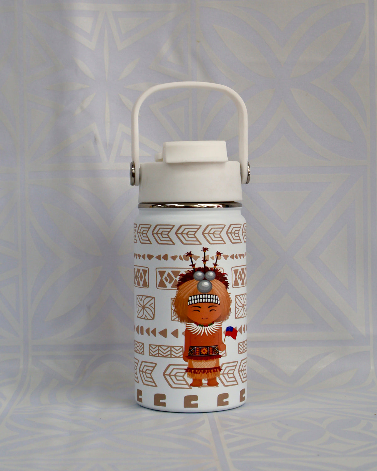 685 Kids Water Bottle – Fun Pacific Island Pattern #8