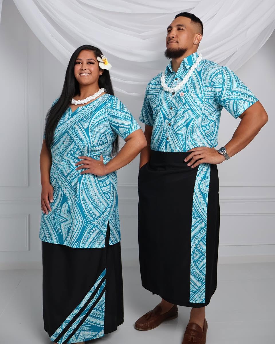 Light Blue Ladies Puletasi image 1