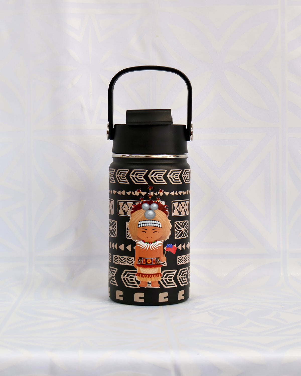 685 Kids Water Bottle – Fun Pacific Island Pattern #4