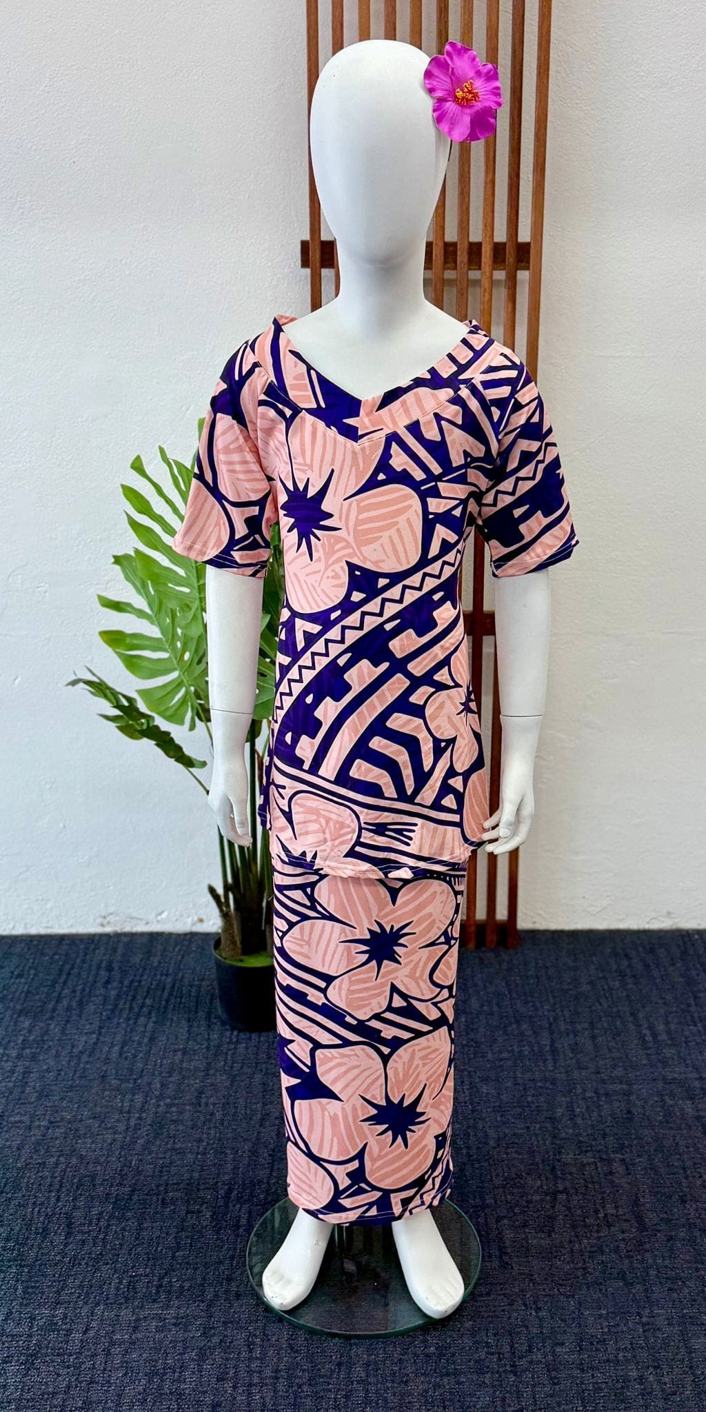 Girls 2-Piece Puletasi’s (V Neck) image 0