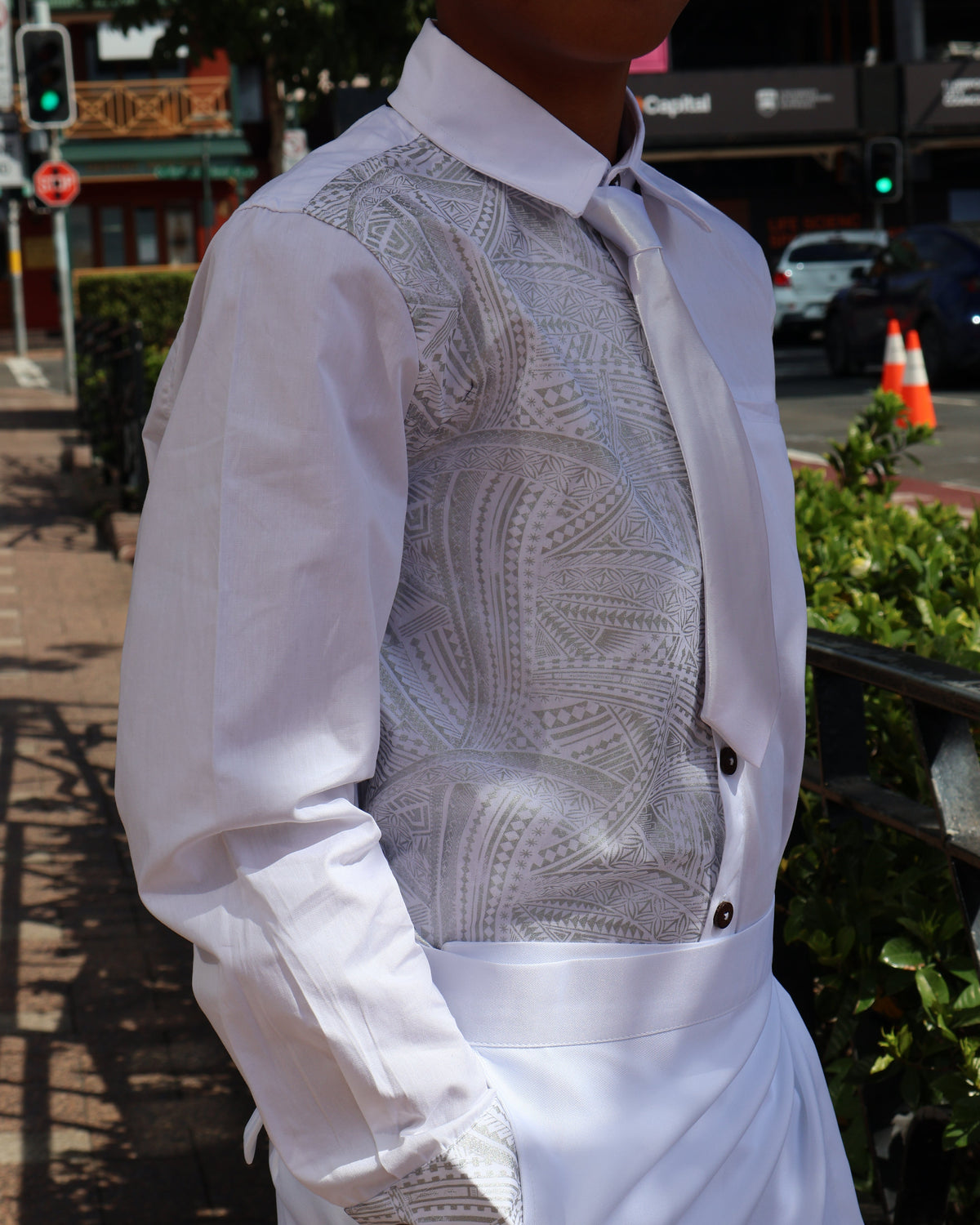 Boys White & Silver Longsleeve – Design 3