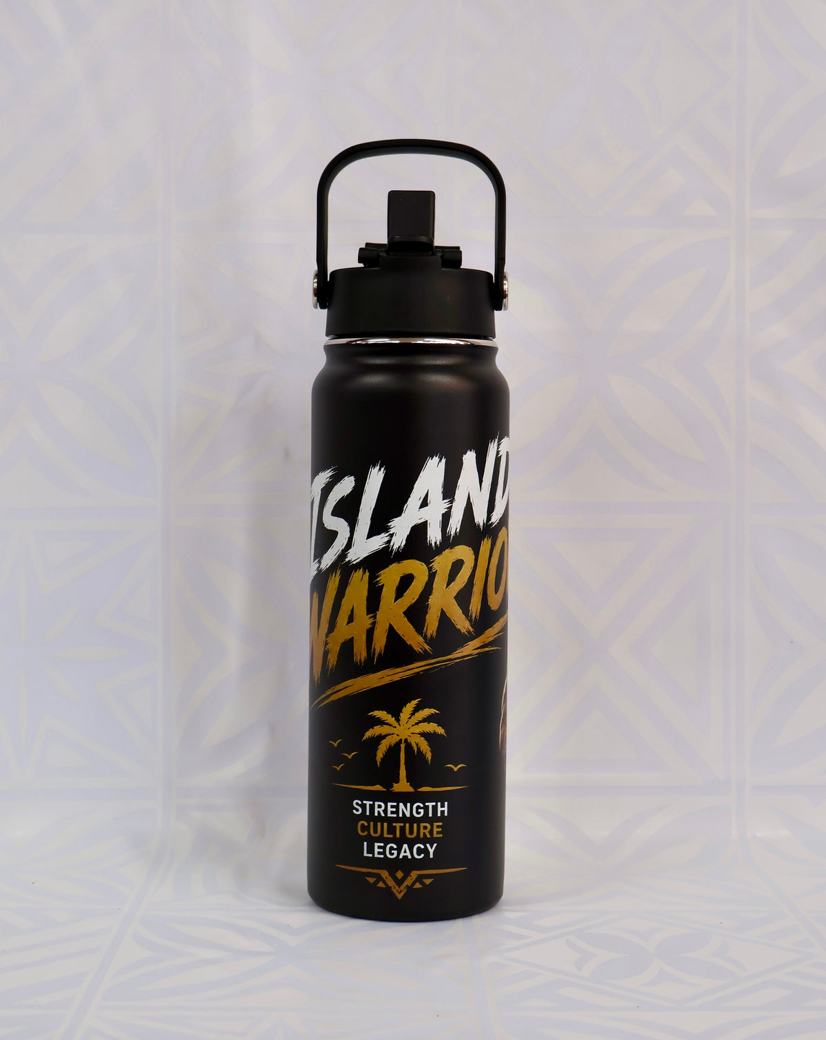 685 Adult Water Bottle – Traditional Pacific Pattern #4