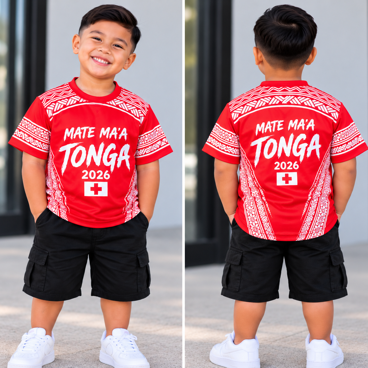 🇹🇴 TONGA KIDS SUPPORTERS SHIRT – MATE MA’A TONGA