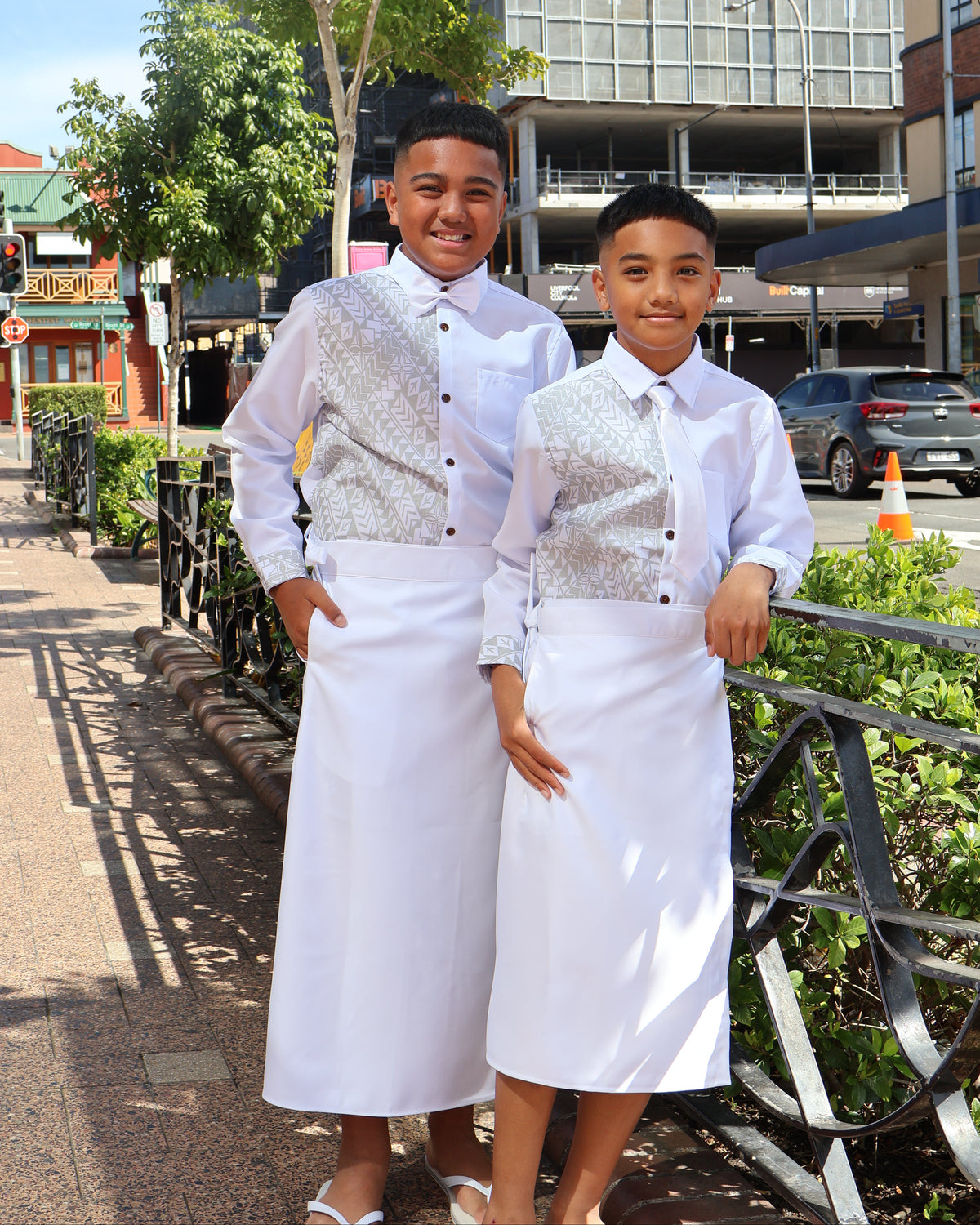 Boy’s White/Silver Longsleeve - Design 1