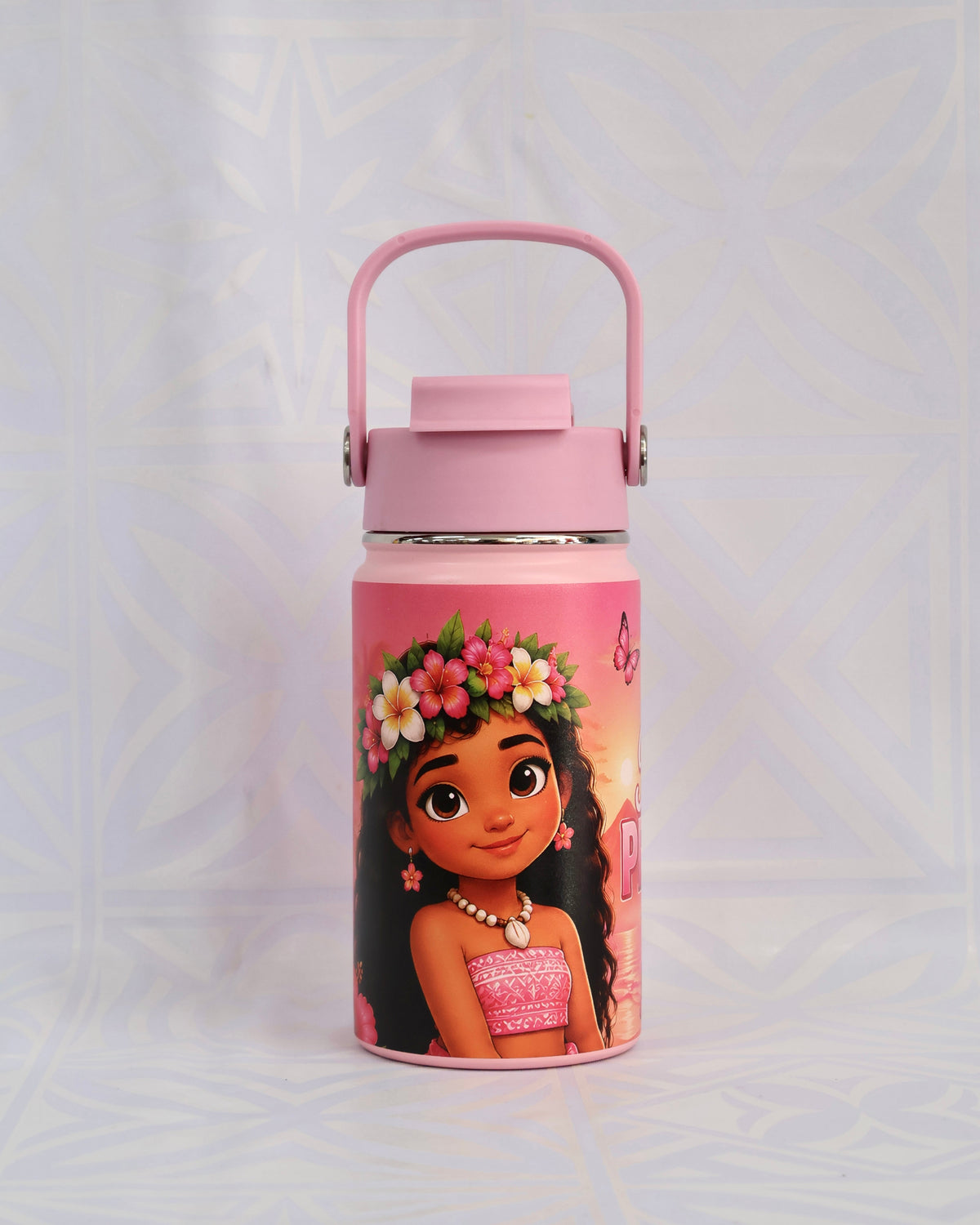 685 Kids Water Bottle – Fun Pacific Island Pattern #7