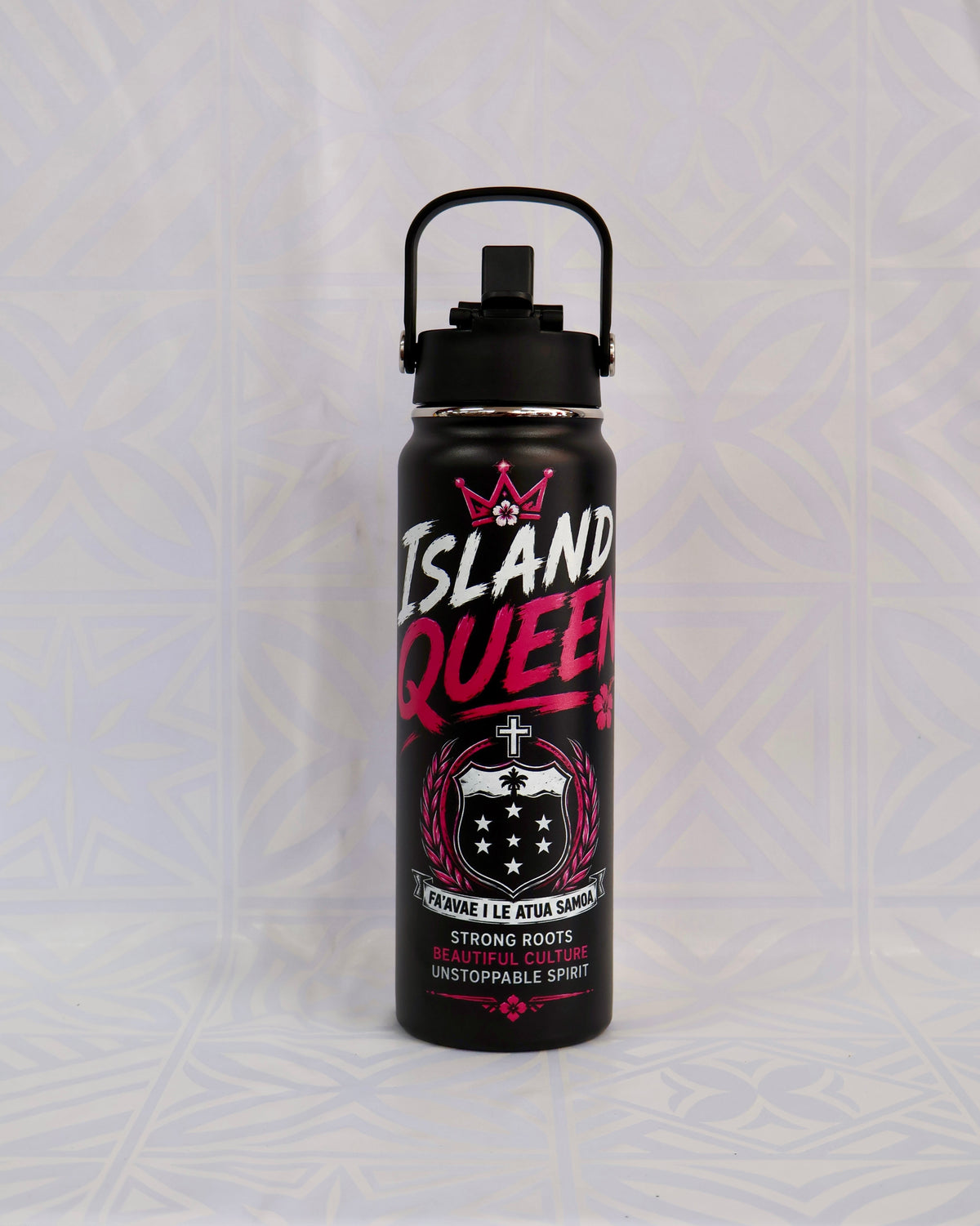 685 Adult Water Bottle – Traditional Pacific Pattern #6