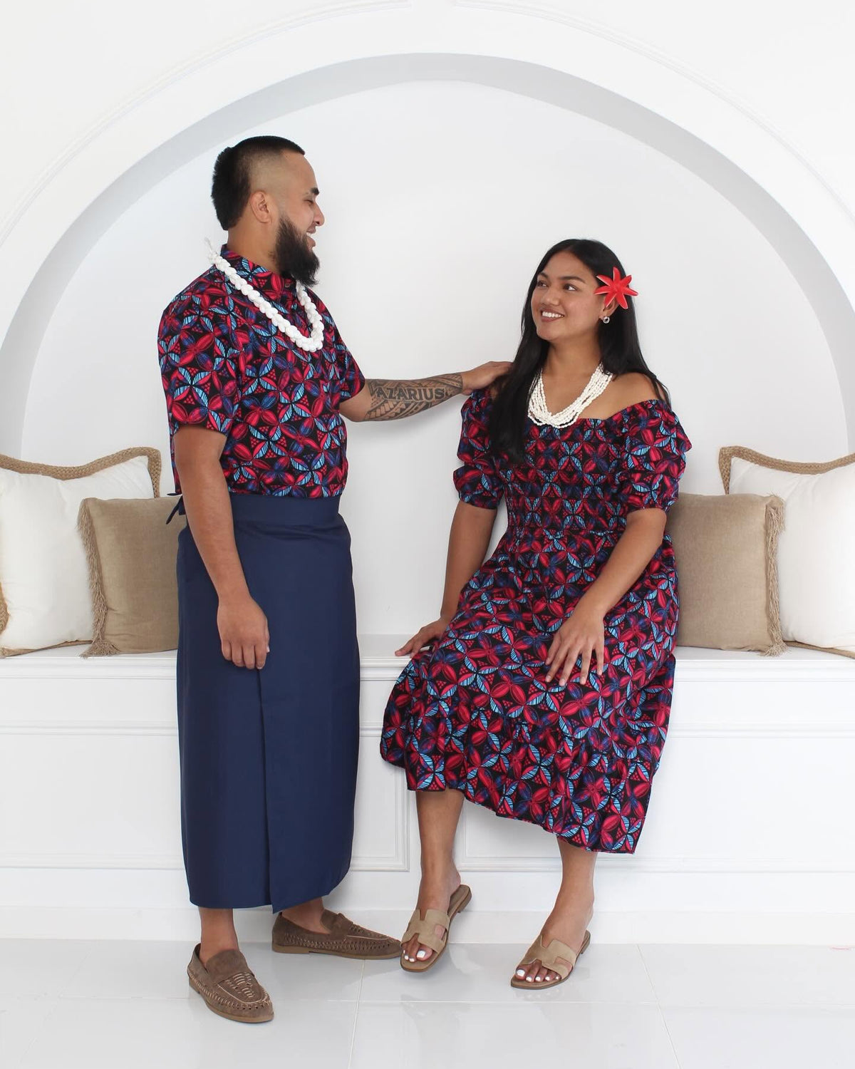 Blue/Red Men's Aloa