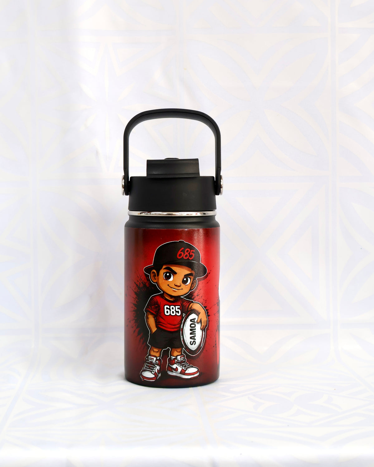 685 Kids Water Bottle – Fun Pacific Island Pattern #6
