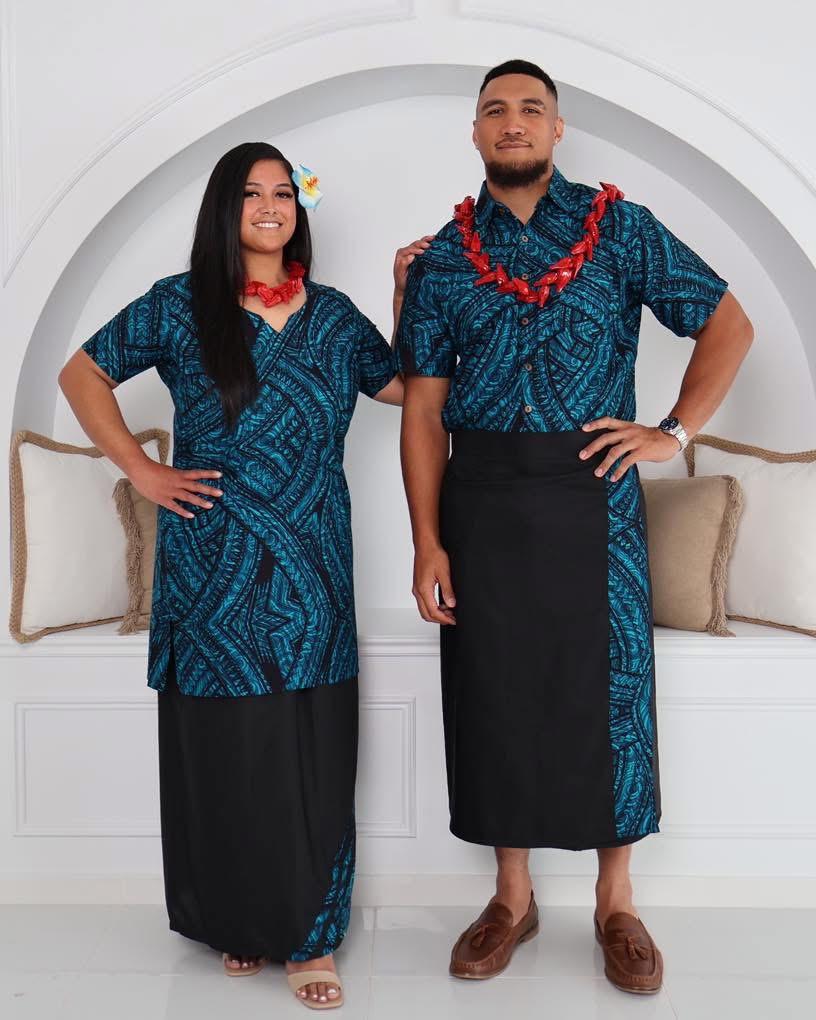 Dark Blue Ladies Puletasi image 1
