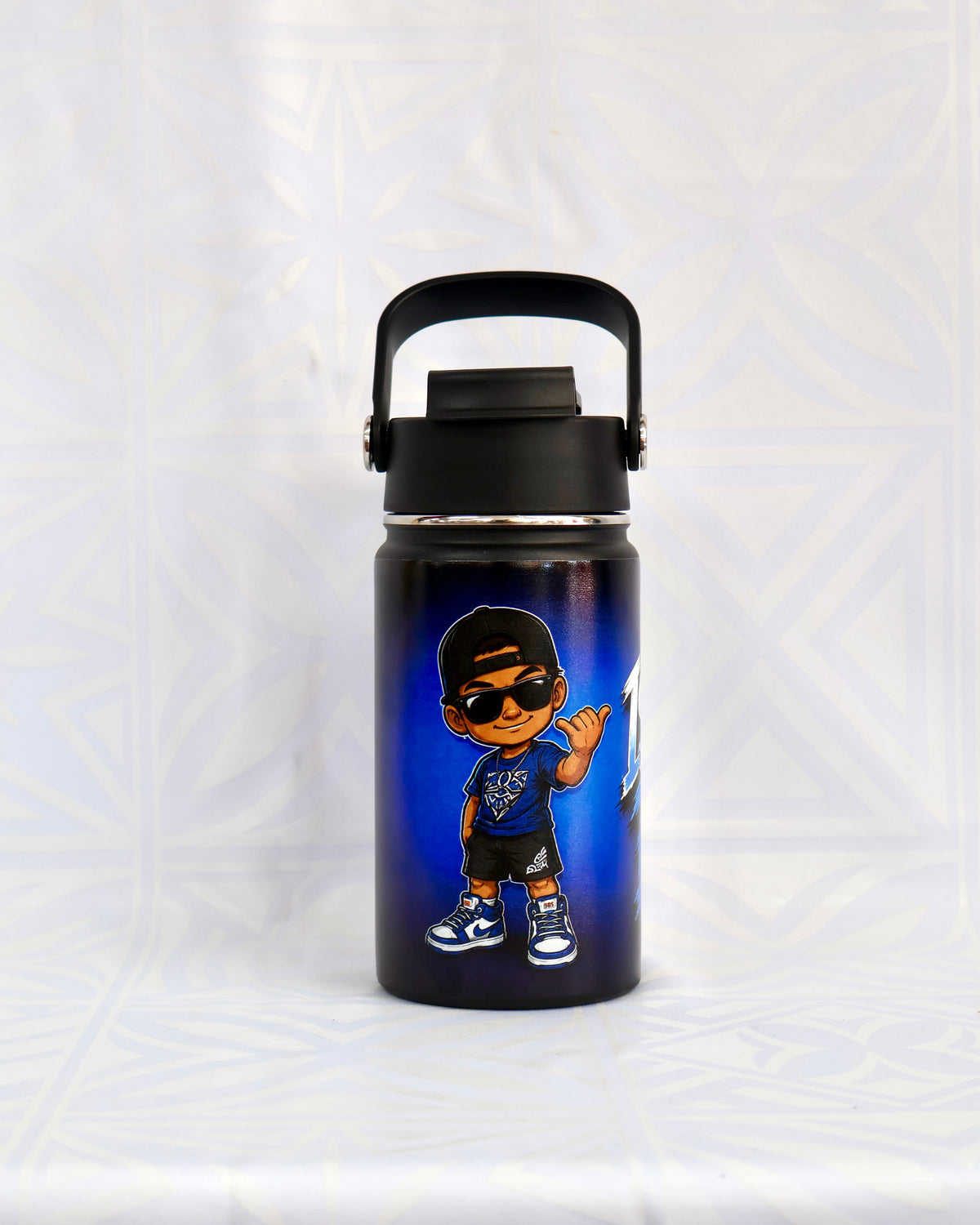 685 Kids Water Bottle – Fun Pacific Island Pattern #5