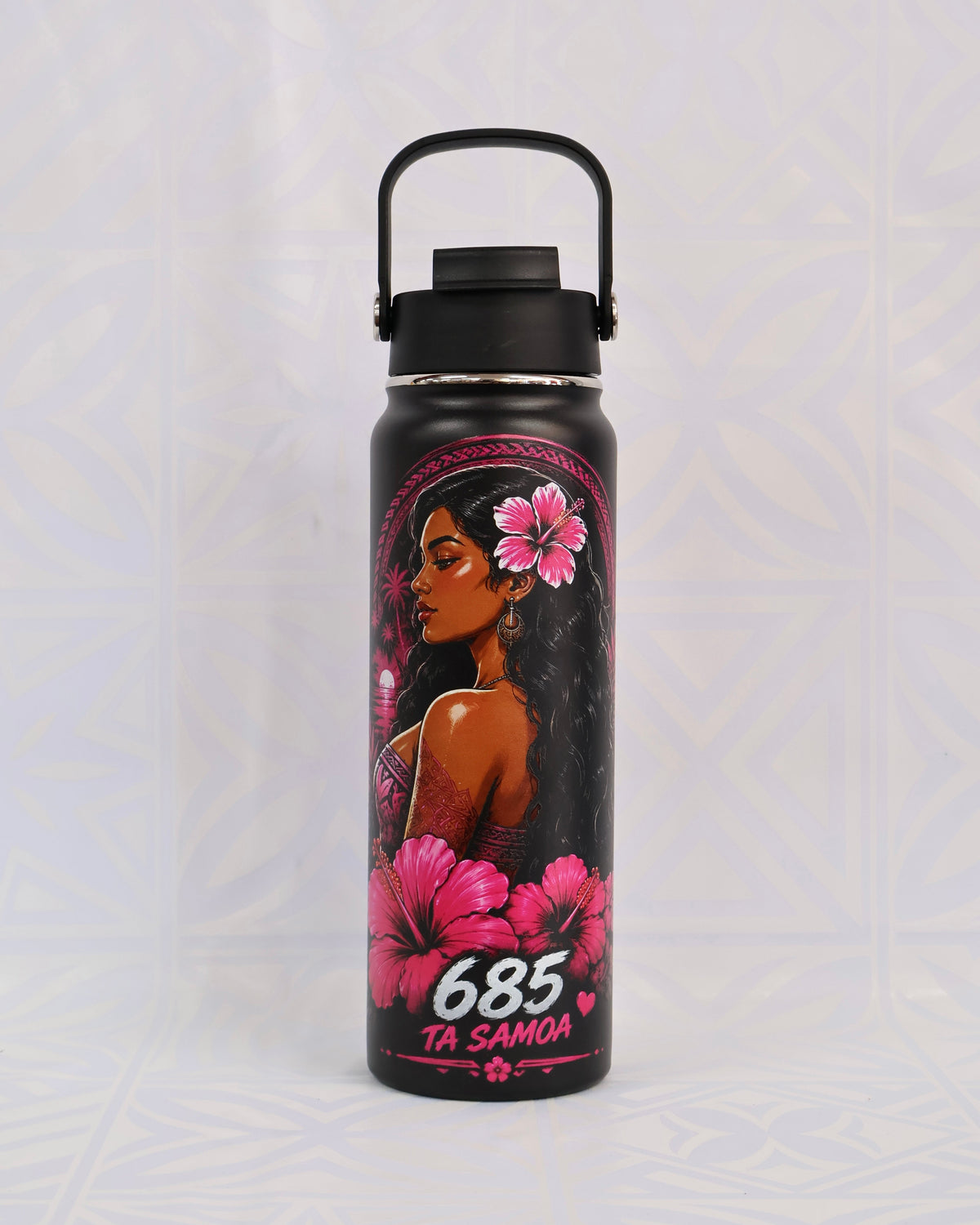 685 Adult Water Bottle – Traditional Pacific Pattern #6
