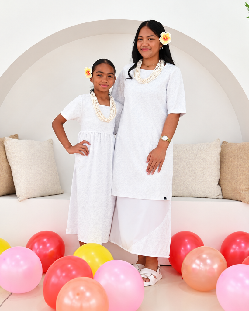 White Ladies Puletasi – Design #3