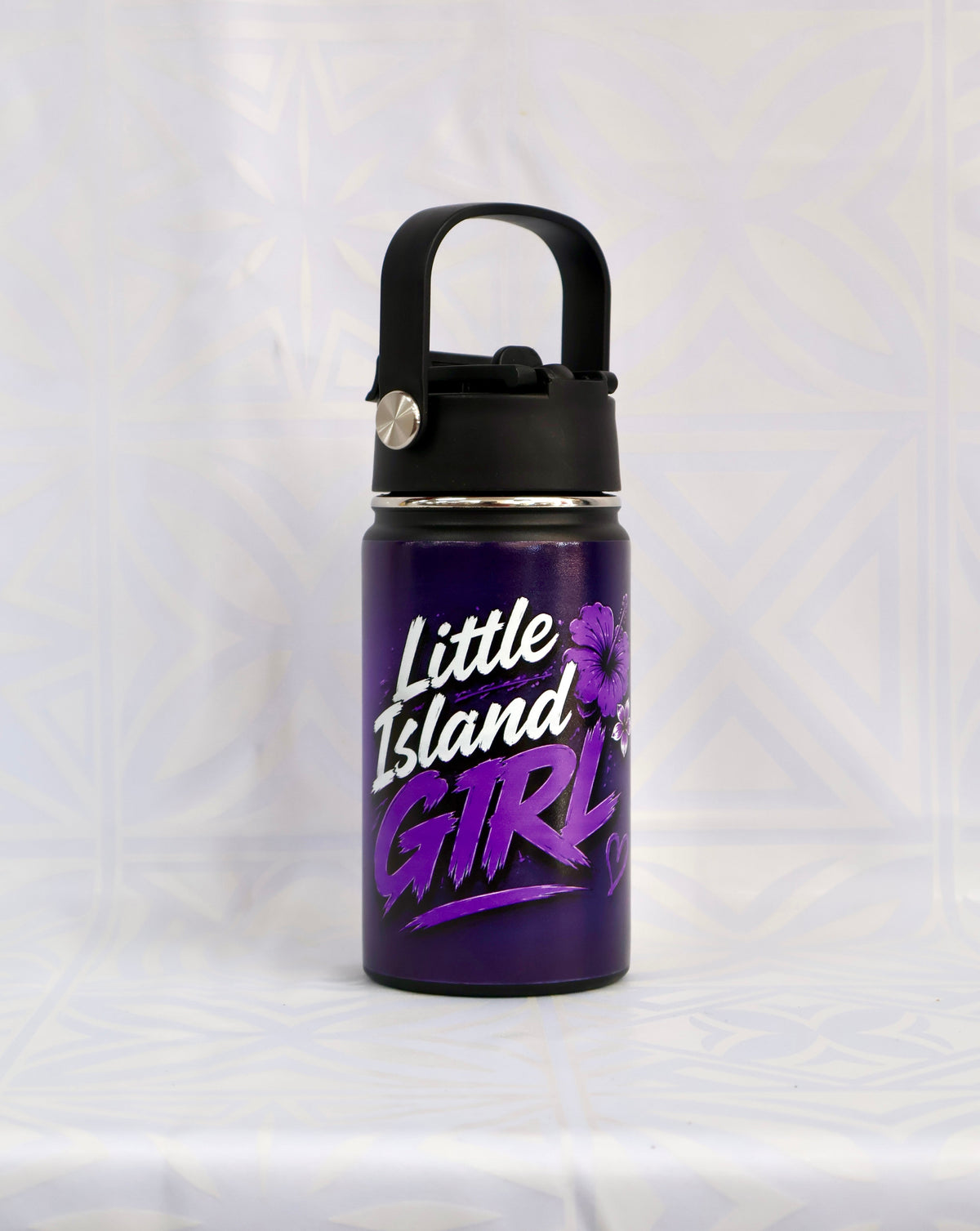 685 Kids Water Bottle – Fun Pacific Island Pattern #2