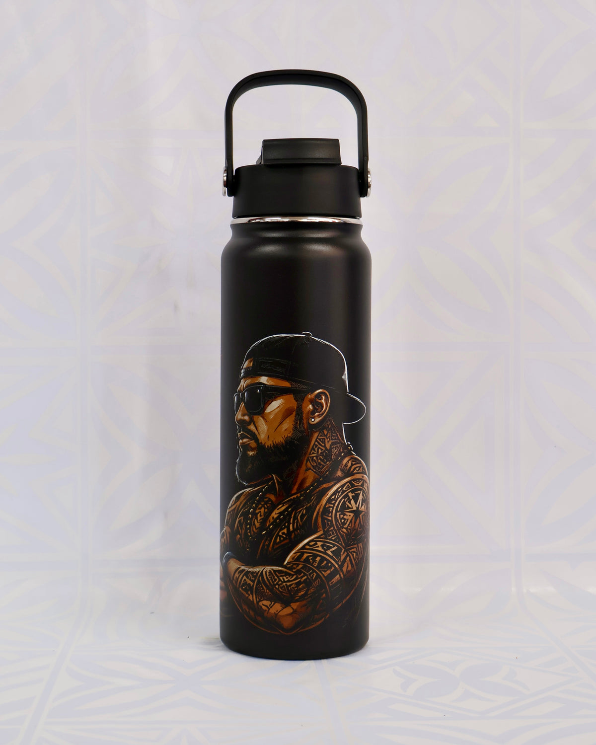 685 Adult Water Bottle – Traditional Pacific Pattern #3