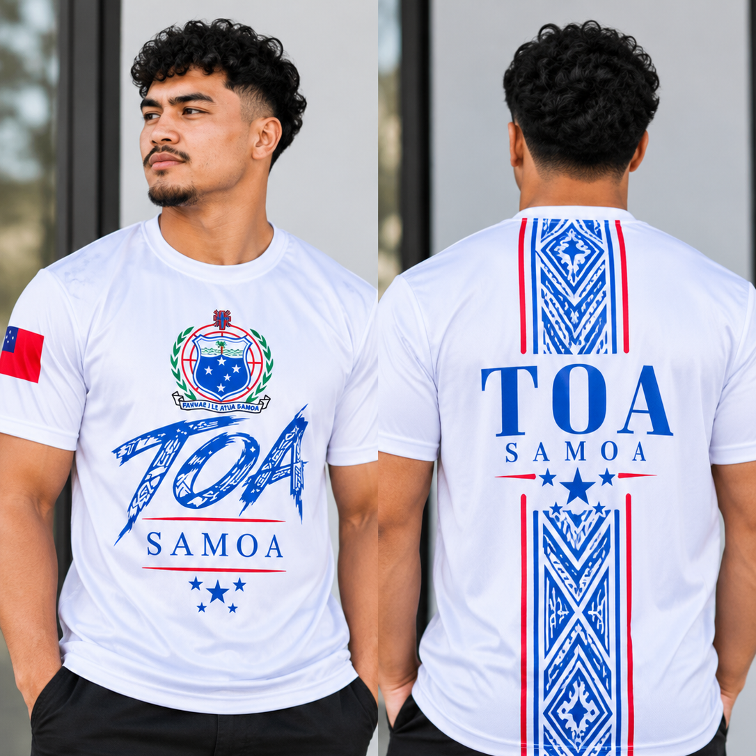 TOA SAMOA WHITE – ADULTS SHIRT 🇼🇸