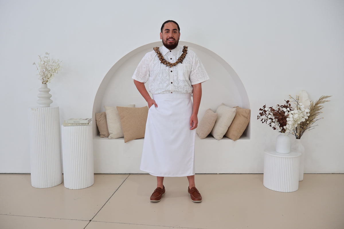 Men's White on White Aloa
