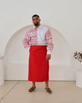Men's Red/White Long sleeve Aloa